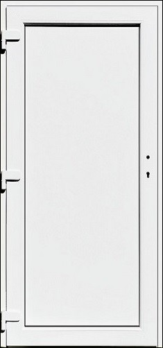 SMART-WDS Plastové vchodové dveře Agata Plné Bílá/Bílá 88x198, levé