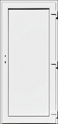 SMART-WDS Plastové vchodové dveře Agata Plné Bílá/Bílá 88x198, pravé
