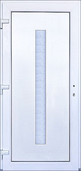 SMART-ALUPLAST Plastové vchodové dveře Hanna Bílá/Bílá 80x198, levé