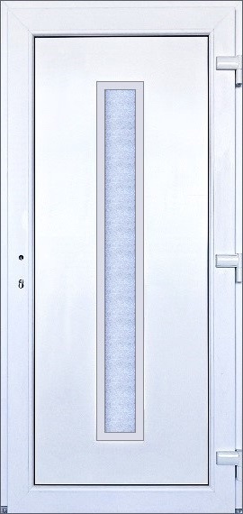 Vchodové Dveře SMART-ALUPLAST Hanna s orámováním - skladem SMART-ALUPLAST Plastové vchodové dveře Hanna s Orámováním Bílá/Bílá 80x198, pravé