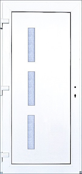 SMART-ALUPLAST Plastové vchodové dveře Ileana Bílá/Bílá 100x210, levé