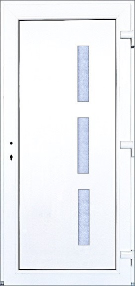 Vchodové Dveře SMART-ALUPLAST Ileana - skladem SMART-ALUPLAST Plastové vchodové dveře Ileana Bílá/Bílá 80x198, pravé
