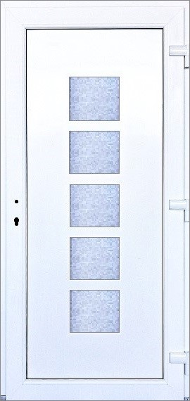 Vchodové Dveře SMART-ALUPLAST Lucil - skladem SMART-ALUPLAST Plastové vchodové dveře Lucil Bílá/Bílá 88x198, pravé