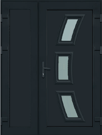 Plastové dveře SMART SMART Dvoukřídlé vchodové dveře plastové Affa 4-1