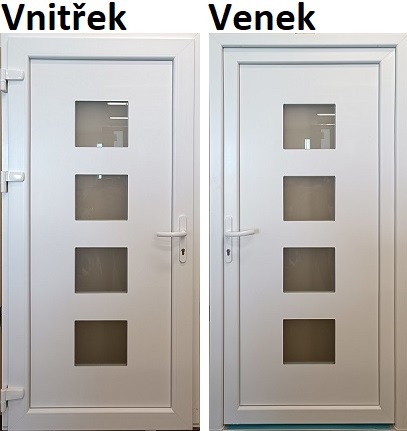 Dveře SMART - skladem SMART Plastové vchodové dveře 010 Bílá/Bílá 100x210cm, levé