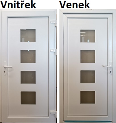 Dveře SMART - skladem SMART Plastové vchodové dveře 010 Bílá/Bílá 100x210cm, pravé