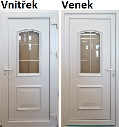 SMART Plastové vchodové dveře 3D 302 Bílá/Bílá 100x210cm, pravé